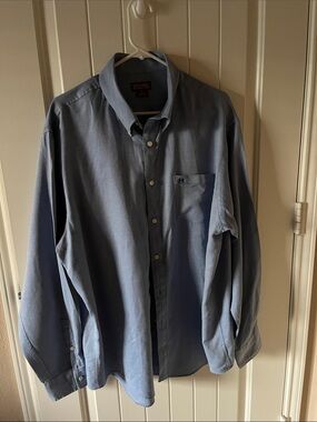 Michael Kors Light Blue Men's Button-Down Oxford Shirt